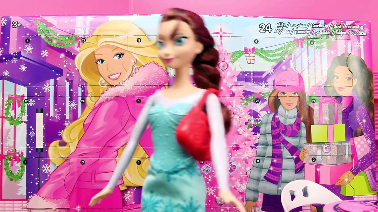 Barbie Birthday Month Surprise Daily Presents with Disney Frozen Elsa in Advent Calendar Day 6