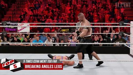 WWE 2K17 - 5 Times Heel John Cena Went Too Far
