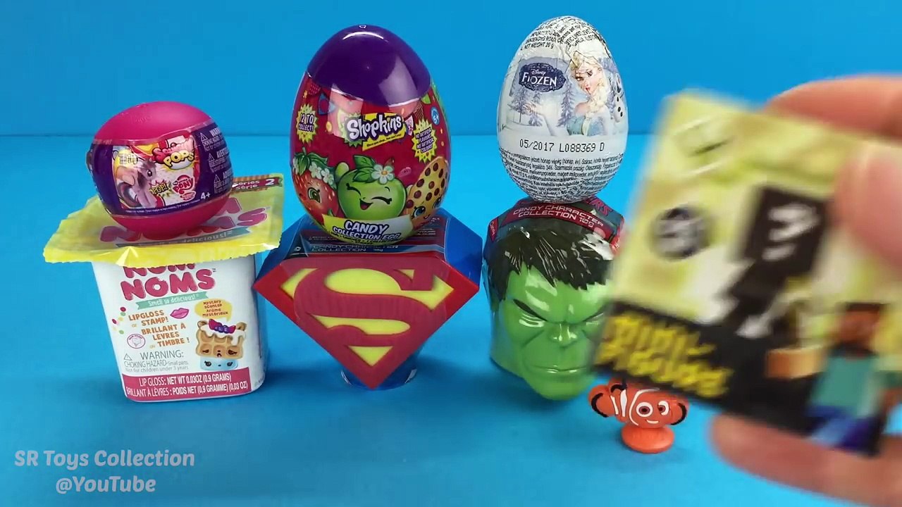 Toys Surprise Superman Hulk Num Noms Series 2 Minecraft My Little Pony Disney Frozen Shopkins Eggs