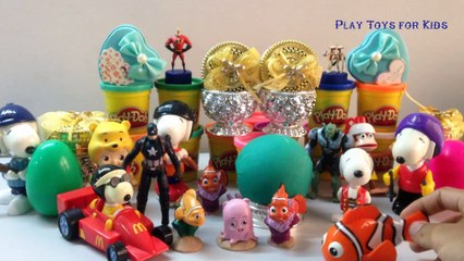 Marvel, Captain America,Disney, Finding Nemo,Snoopy,Surprise Eggs Video, Videos for Kids,#Play Toys for Kids