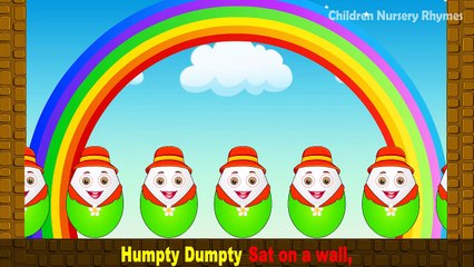 Humpty Dumpty Nursery Rhyme with Full Lyrics New HD | Cartoon Animated Nursery Rhymes for Kids