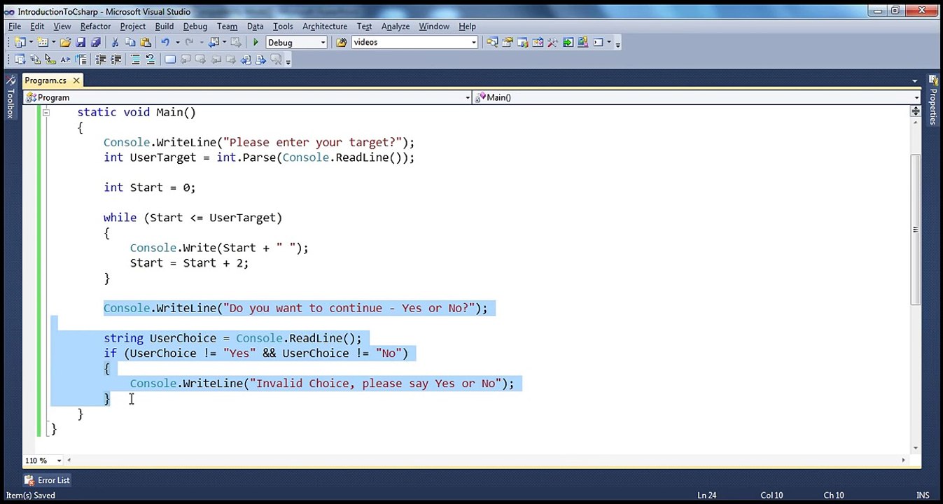 Part 14 - C# Tutorial - do while loop in c#