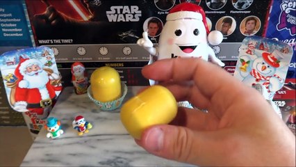 2016 Christmas Kinder Mix - Maxi Egg & Surprise Eggs + Box Toy Figure Unboxing