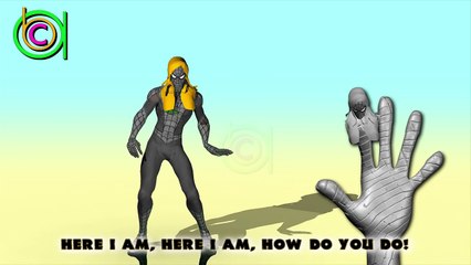 Black Spiderman Comic Finger Family | Superhero Finger Family in 3D