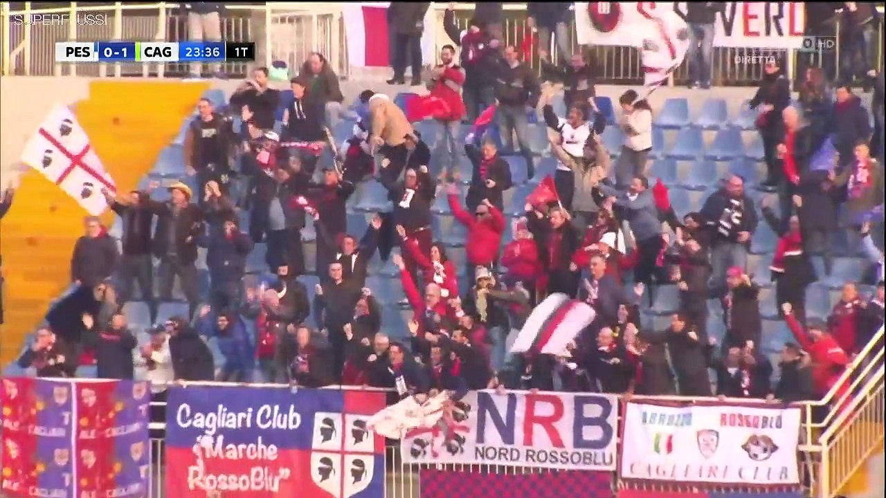Marco Borriello Goal HD - Pescara 0-1 Cagliari - 04.12.2016