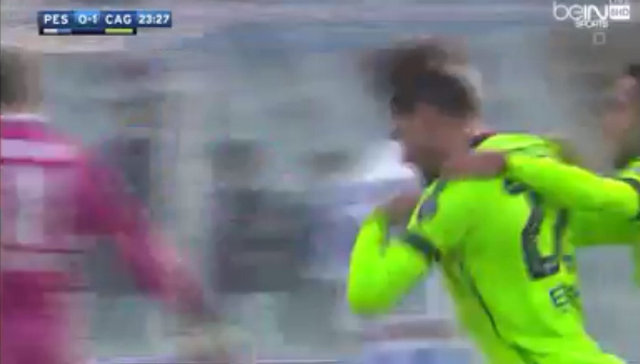 Marco Borriello Amazing Goal - Pescara Calcio 0-1 Cagliari Calcio - (04/12/2016)