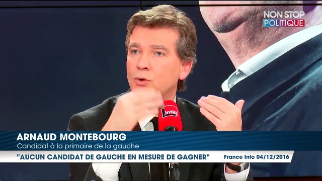 Primaire à gauche : Arnaud Montebourg estime qu'aucun candidat de gauche est en mesure de l'emporter