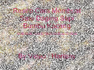 Resep Cara Membuat Sate Daging Sapi Bumbu Kacang