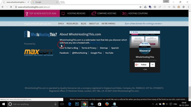 How To Find Web Hosting Company of a Website ?