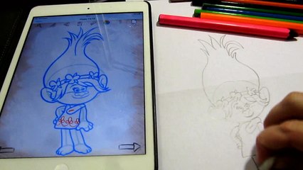 Trolls 2016 How to draw troll Poppy Тролли 2016 Как нарисовать тролля Розочку