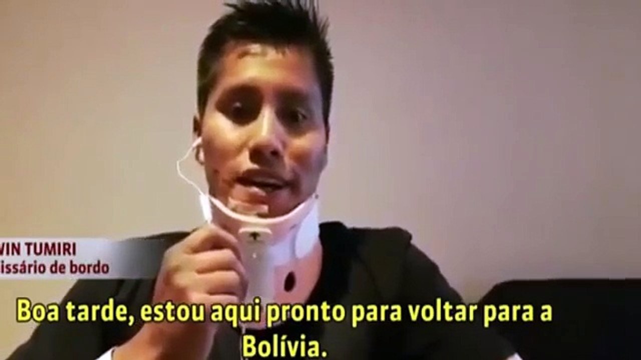 Boliviano Erwin Tumiri gravou um vídeo sobre o voo do CHAPECOENSE
