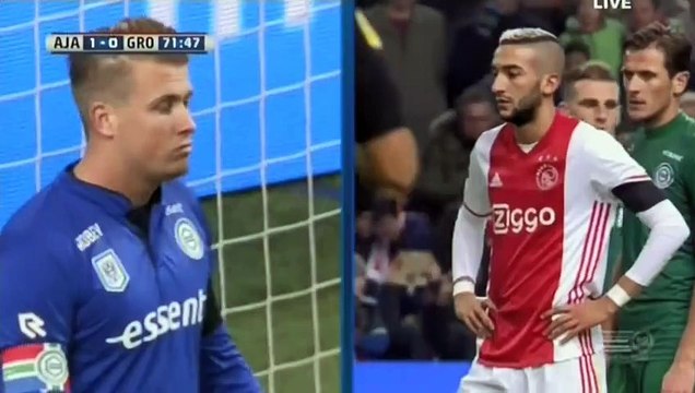 Hakim Ziyech Penalty Goal HD - AFC Ajax 2-0 FC Groningen - 04.12.2016 HD