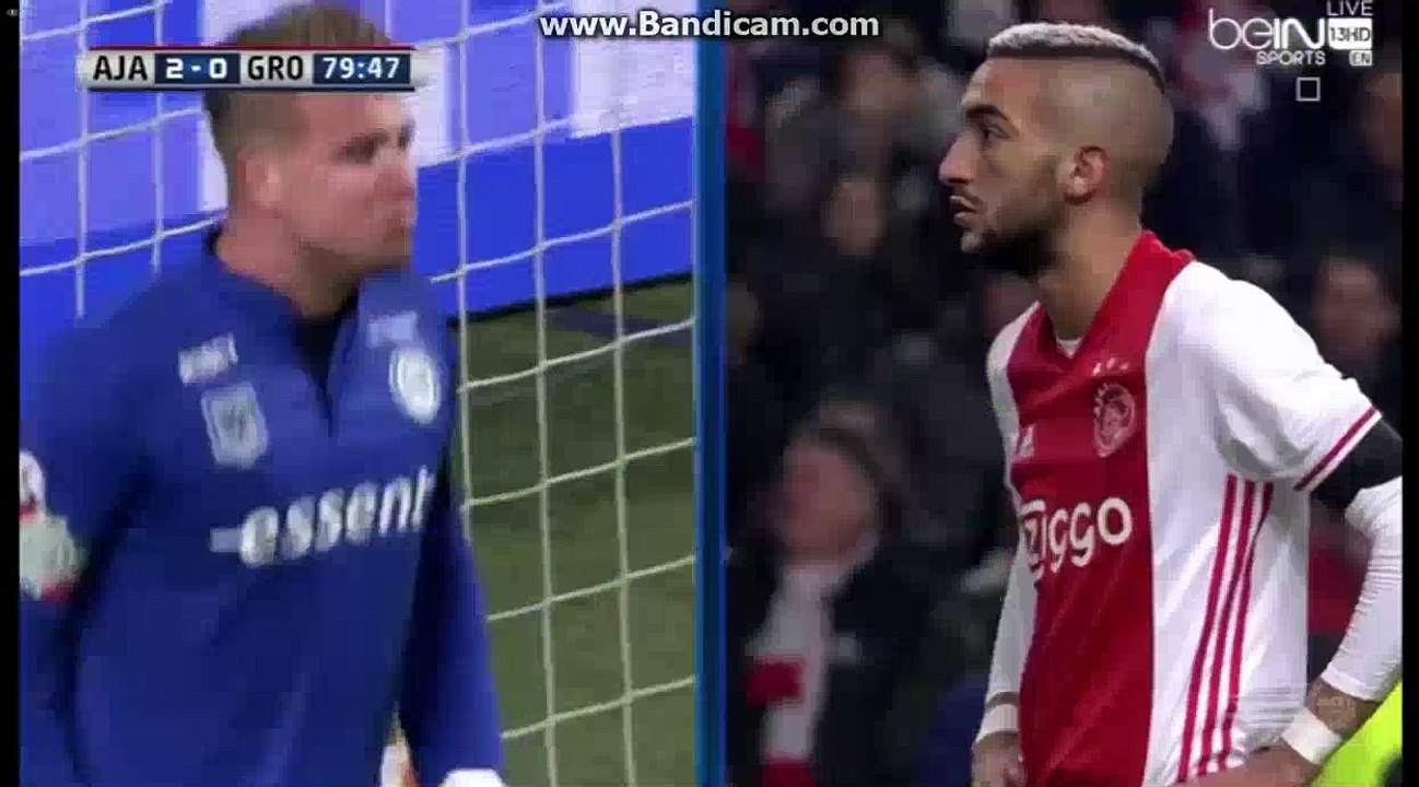 Hakim Ziyech Penalty Missed - Ajax 2-0 Groningen 04.12.2016 HD