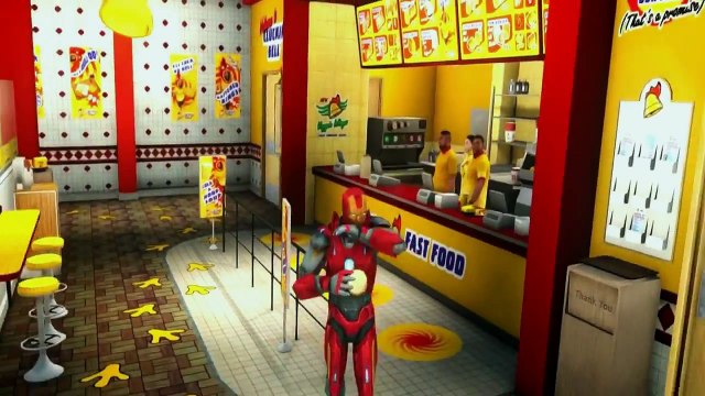 Custom Lightning McQueen Cars in Orange ! McQueen having fun with Iron Man & Disney Pixar Cars! HD