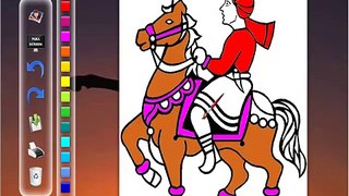 Coloring Horse diagram game play for childrens,fun game fore child,best game for kids,super game for