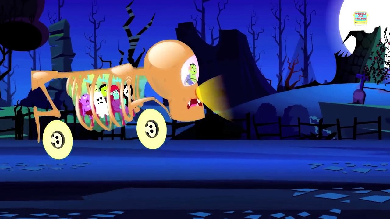 Wheels on the bus go round and round | Scary Nursery rhymes For kids