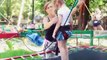 Vlog Детский Влог: Гуляем в парке. Дети на батуте . Прогулка с йорком baby fun time
