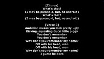 Radiohead - Paranoid Android (Lyrics)