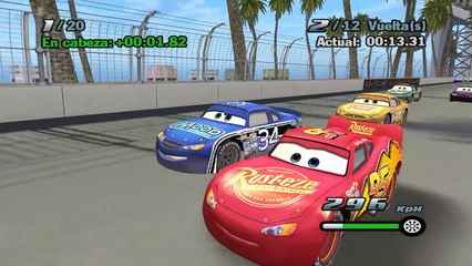 Cars Rayo Mcqueen gana la Nascar!!! Juego de la Pelicula Disney Cars Rayo Mcqueen Rey Chick Hicks