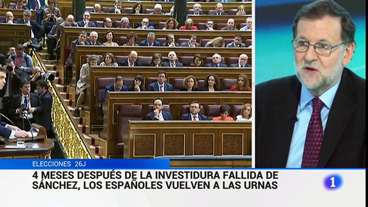 Entrevista a Mariano Rajoy en el Telediario (3/6/2016)