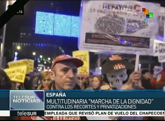 Españoles rechazan la política de recortes del pdte. Mariano Rajoy