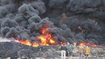 الحكومة العراقية عاجزة عن إطفاء حرائق آبار النفط بالقيارة