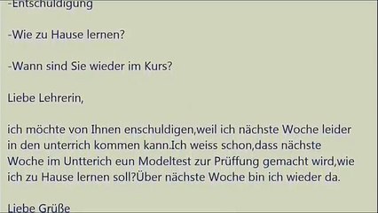 Deutsche Brief A1 A2 B1 Prüfung 7
