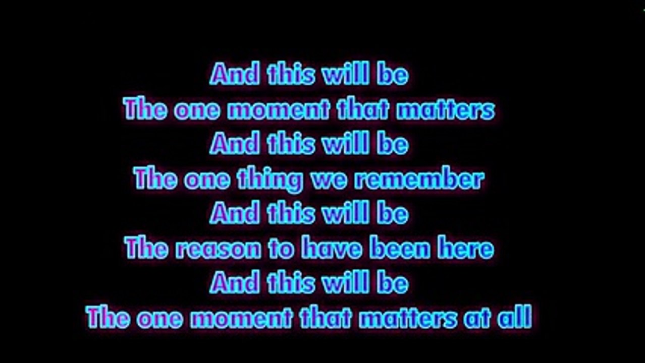 OK Go - The One Moment  Lyrics