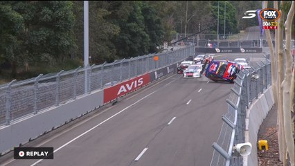 Start Pile Up 2016 Dunlop V8 Supercars Sydney Race 2