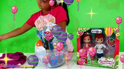 Huevo Sorpresa Gigante de Rosita Fresita o Strawberry Shortcake de Plastilina Play Doh en Español