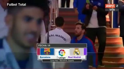 Así fue el reencuentro entre Messi y Cristiano Ronaldo en el túnel