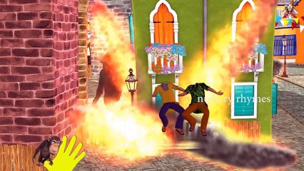 Finger Family || SILLY MONKEY THROWING FIRE CRACKERS ON HUMAN BEINGS version || Nursery Rhymes