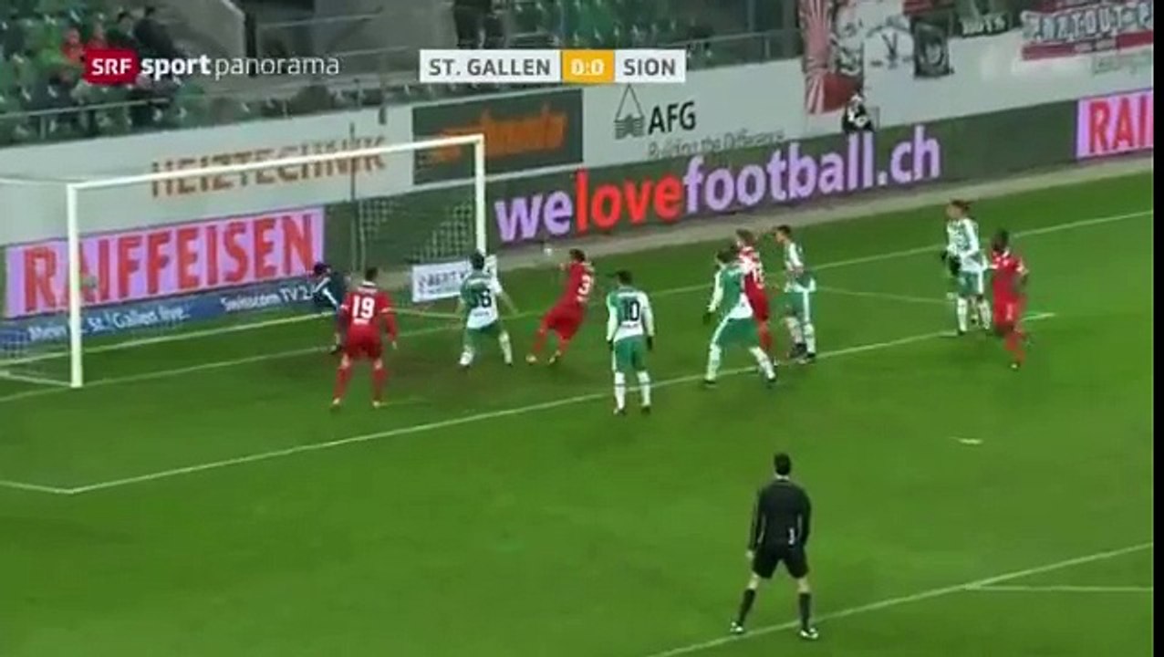 FC St.Gallen 0:1 FC Sion (Swiss Super League 17. Runde 2016/2017 4.December 2016)