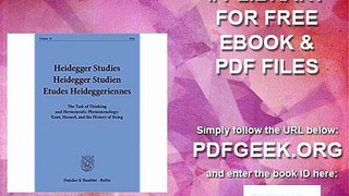 Heidegger Studies - Heidegger Studien - Etudes Heideggeriennes. Vol. 32 (2016). The Task of Thinking and Hermeneutic...