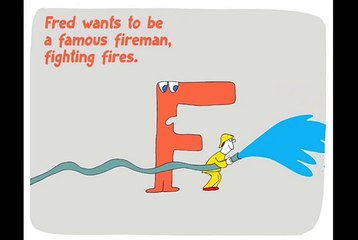 The alphabet for kids. Letter F: Famous Fred
