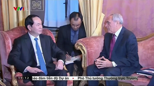 Chủ tịch nước Trần Đại Quang hội kiến Chủ tịch hạ viện và thượng viện Italy