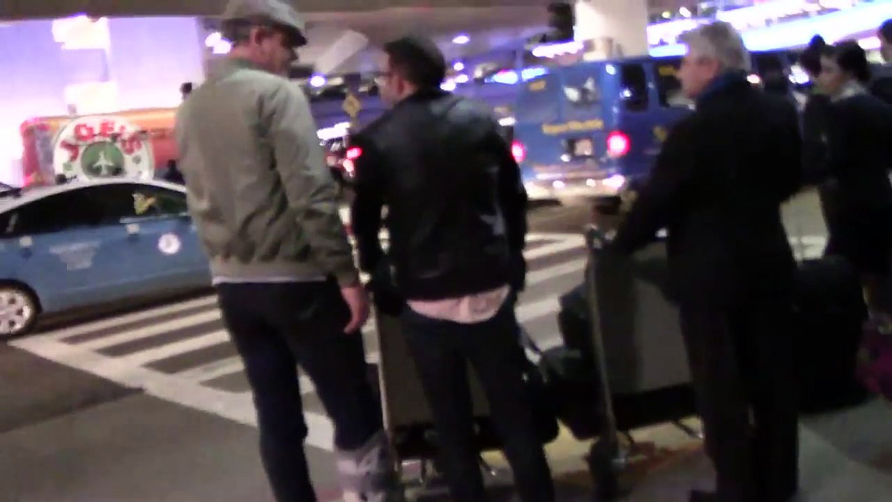 Gordon Ramsay Sporting Massive Walking Boot At LAX