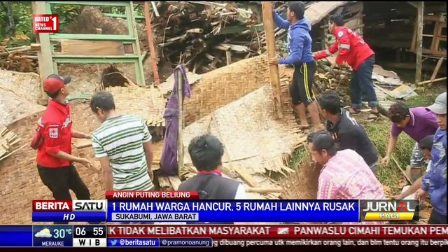 Satu Rumah Warga di Sukabumi Hancur Tertimpa Pohon