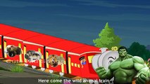 Hulkk Cartoon Rhyme For Kids | 3D Animation Learn The Wild Animal Train | Most Popular Rhymes