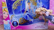 Elsa Takes Cinderellas Dream Bedroom Dollhouse Frozen Cinderelsa Doll Toy Review DisneyCarToys