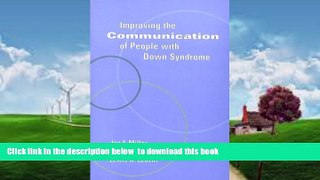 Pre Order Improving the Communication of People with Down Syndrome  Full Ebook