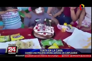 Torta en la cara: cuando los cumpleañeros no soportan las bromas pesadas