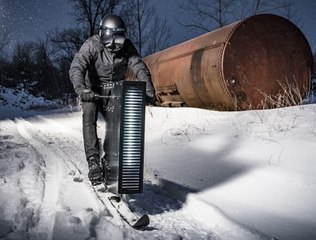 This futuristic snowmobile will have you feeling the winter vibes