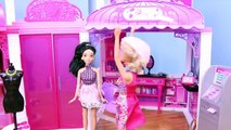 Barbie Mall Elsa Hair Salon Jasmine Spiderman DisneyCarToys Barbie Bad Hair Spider-Man