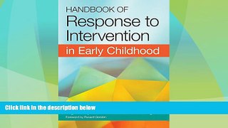 Best Price Handbook of Response to Intervention in Early Childhood  On Audio