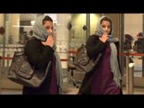 Cameraman Captures Vidya Balan Hiding Her Face At Mumbai Airport