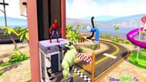 Monster Trucks For Kids Tow Mater Disney Pixar Cars HULK Spiderman Superheroes Fun ! Songs for Kids