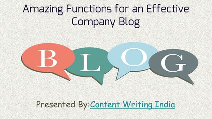 Amazing fuctions for an effective company blog