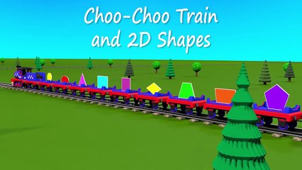 Shapes for kids kindergarten toddlers preschoolers. Shape train. Choo-Choo and 2D shapes. Cartoon