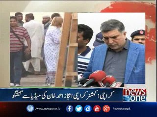 Commissioner Karachi media talks over Regent plaza incident